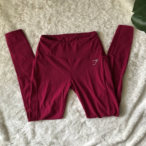 Gymshark Beet Aspire Leggings Small Pockets - Picture 2 of 7